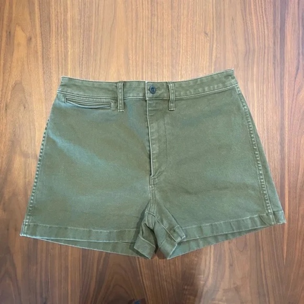 Madewell Emmett Shorts, Olive Green, High Rise, Size 28, Like New